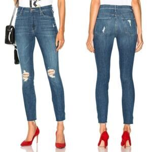 Mother Denim The Vamp Fray Skinny Jeans in Crazy Like a Fox Women's size 28